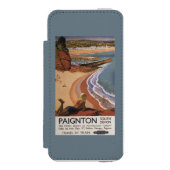 Britisches Eisenbahn-Mädchen, das über einer Incipio iPhone Geldbeutel-Hülle (Folio Vorderseite)