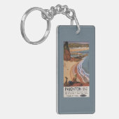 Britisches Eisenbahn-Mädchen, das über einer Schlüsselanhänger (Vorderseite links)