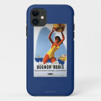 Britisches Eisenbahn-Mädchen und Beachball Plakat