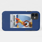 Britisches Eisenbahn-Mädchen und Beachball Plakat Case-Mate iPhone Hülle (Rückseite (Horizontal))