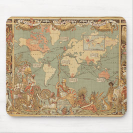 Britisches Empire Vintage Viktorianische Weltkarte Mousepad