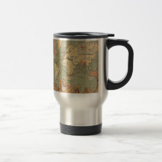 Britisches Empire Vintage Viktorianische Weltkarte Reisebecher