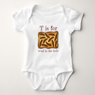 Britisches englisches Lebensmitteltoad in den Hole Baby Strampler