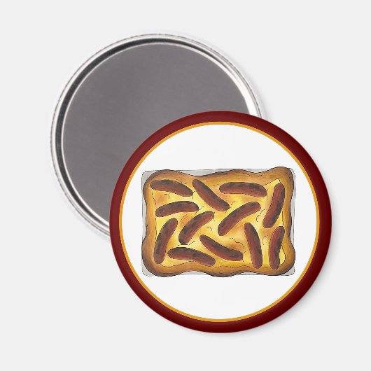 Britisches englisches Lebensmitteltoad in den Hole Magnet (Vorderseite/Rückseite)