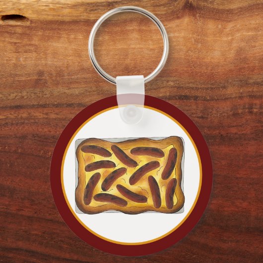 Britisches englisches Lebensmitteltoad in den Hole Schlüsselanhänger (Rückseite)