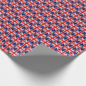 BRITISCHES Flaggen-Bienenwaben-Packpapier Geschenkpapier (Ecke)