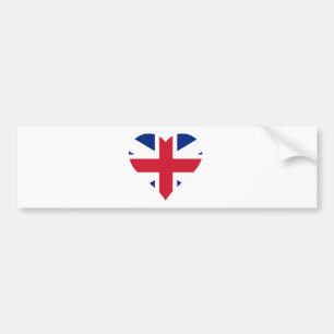 Britisches Flaggen-Herz Autoaufkleber