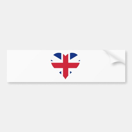 Britisches Flaggen-Herz Autoaufkleber (Vorne)