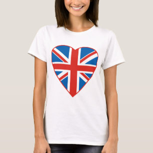 Britisches Flaggen-Herz T-Shirt