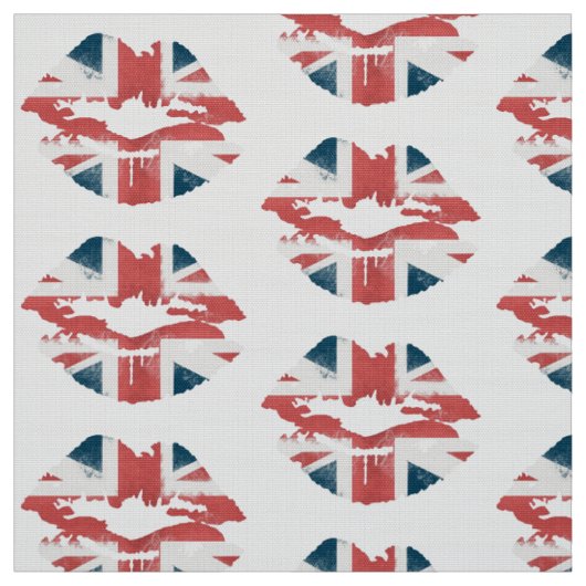 Britisches Flaggen-Lippengewebe Stoff (Muster)