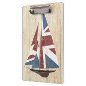 Britisches Flaggen-Segelboot Klemmbrett (Links)