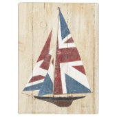 Britisches Flaggen-Segelboot Klemmbrett (Rückseite)