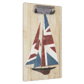 Britisches Flaggen-Segelboot Klemmbrett (Rechts)