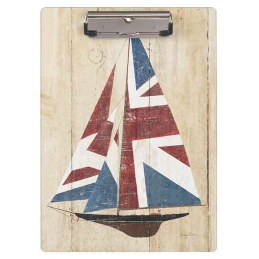 Britisches Flaggen-Segelboot Klemmbrett (Vorderseite)