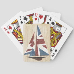 Britisches Flaggen-Segelboot Spielkarten