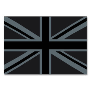 Britisches Flaggendesign für Black Union Jack - Br Tischnummer