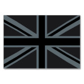 Britisches Flaggendesign für Black Union Jack - Br Tischnummer (Vorderseite)