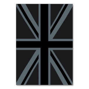 Britisches Flaggendesign für Black Union Jack - Br Tischnummer