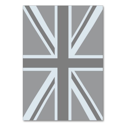 Britisches Flaggendesign für Black Union Jack - Br Tischnummer (Rückseite)