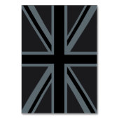 Britisches Flaggendesign für Black Union Jack - Br Tischnummer (Vorderseite)