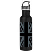 Britisches Flaggendesign für Black Union Jack - Br Trinkflasche (Vorderseite)