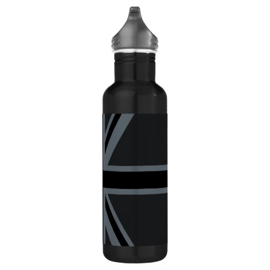 Britisches Flaggendesign für Black Union Jack - Br Trinkflasche (Rechts)