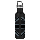Britisches Flaggendesign für Black Union Jack - Br Trinkflasche (Rückseite)