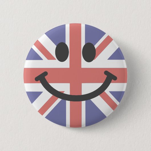 Britisches Flaggengesicht Button (Vorderseite)