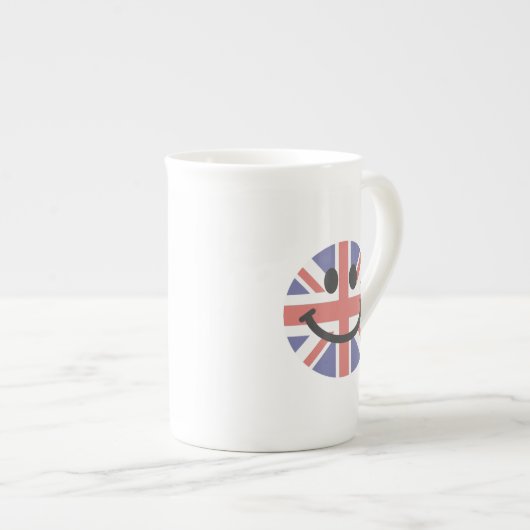 Britisches Flaggengesicht Porzellantasse (Vorderseite Rechts)