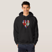 Britisches Flaggenherz Hoodie (Vorne ganz)