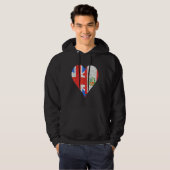Britisches Flaggenherz Hoodie (Vorne ganz)