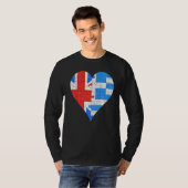 Britisches Flaggenherz T-Shirt (Vorne ganz)