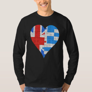 Britisches Flaggenherz T-Shirt