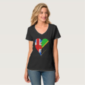 Britisches Flaggenherz T-Shirt (Vorderseite Vollansicht)