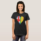 Britisches Flaggenherz T-Shirt (Vorne ganz)