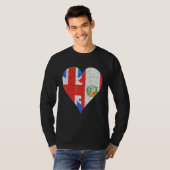 Britisches Flaggenherz T-Shirt (Vorne ganz)