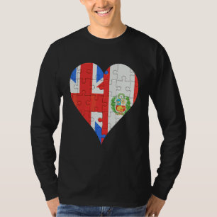 Britisches Flaggenherz T-Shirt