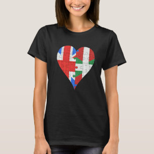 Britisches Flaggenherz T-Shirt