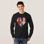 Britisches Flaggenherz T-Shirt (Vorne ganz)