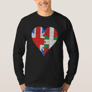 Britisches Flaggenherz T-Shirt