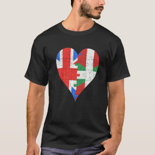 Britisches Flaggenherz T-Shirt