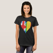 Britisches Flaggenherz T-Shirt (Vorne ganz)