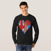 Britisches Flaggenherz T-Shirt (Vorne ganz)