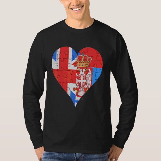 Britisches Flaggenherz T-Shirt (Vorderseite)