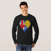 Britisches Flaggenherz T-Shirt (Vorne ganz)