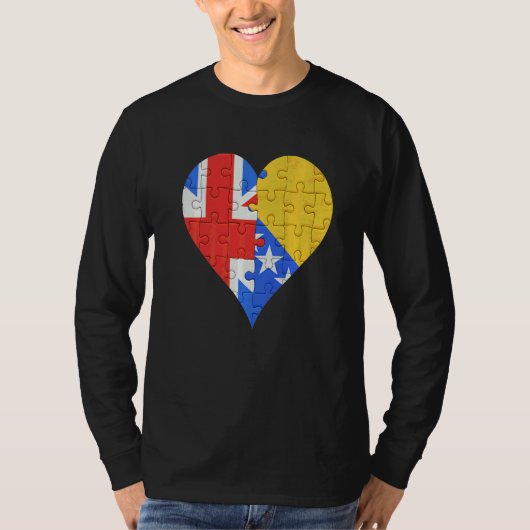 Britisches Flaggenherz T-Shirt (Vorderseite)