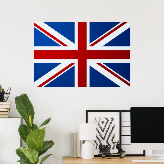 Britisches Flaggenposter Poster (Heimbüro)