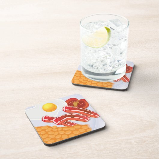 Britisches Frühstück Getränkeuntersetzer (Rechte Seite)