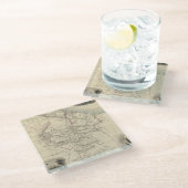 Britisches Guayana Glasuntersetzer (Schrägansicht)