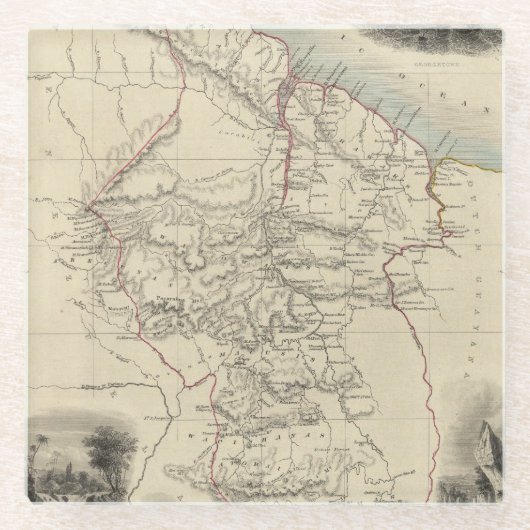 Britisches Guayana Glasuntersetzer (Vorderseite)